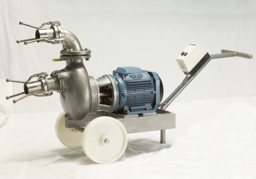 Self suction pumps for the return and recirculation of the brine